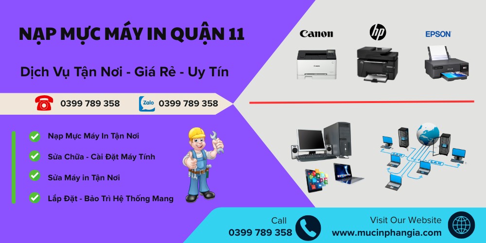 nạp mực máy in quận 11